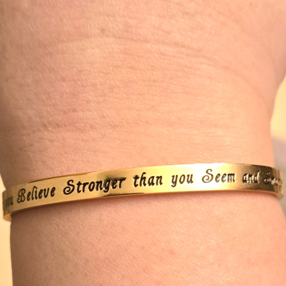Bracelet You are Braver than you Believe Stronger than you Seem rose gold